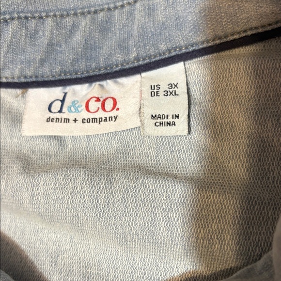 D&co Stylish Light Gray Jean Jacket - Picture 2 of 11